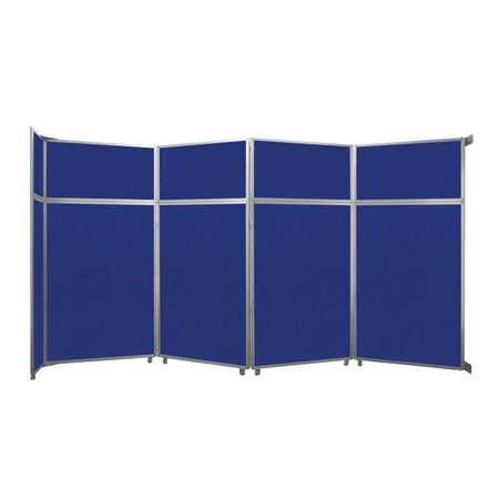 Versare Operable Wall Folding Room Divider 15'7" x 8'5-1/4" Royal Blue Fabric 1070405